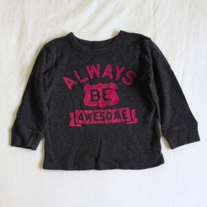 oshkosh b'gosh graphic thermal waffle knit long sleeve shirt 3T toddler boys